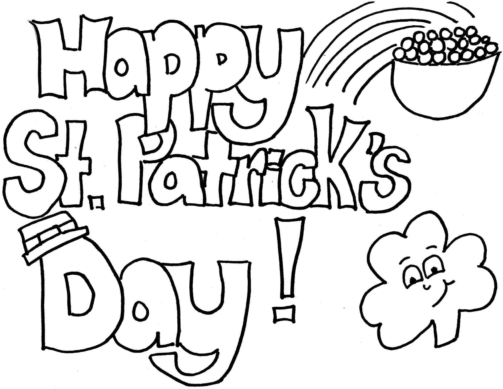 111 dessins de coloriage St-patrick à imprimer