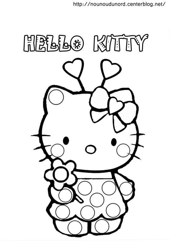 coloriage stvalentin hello kitty