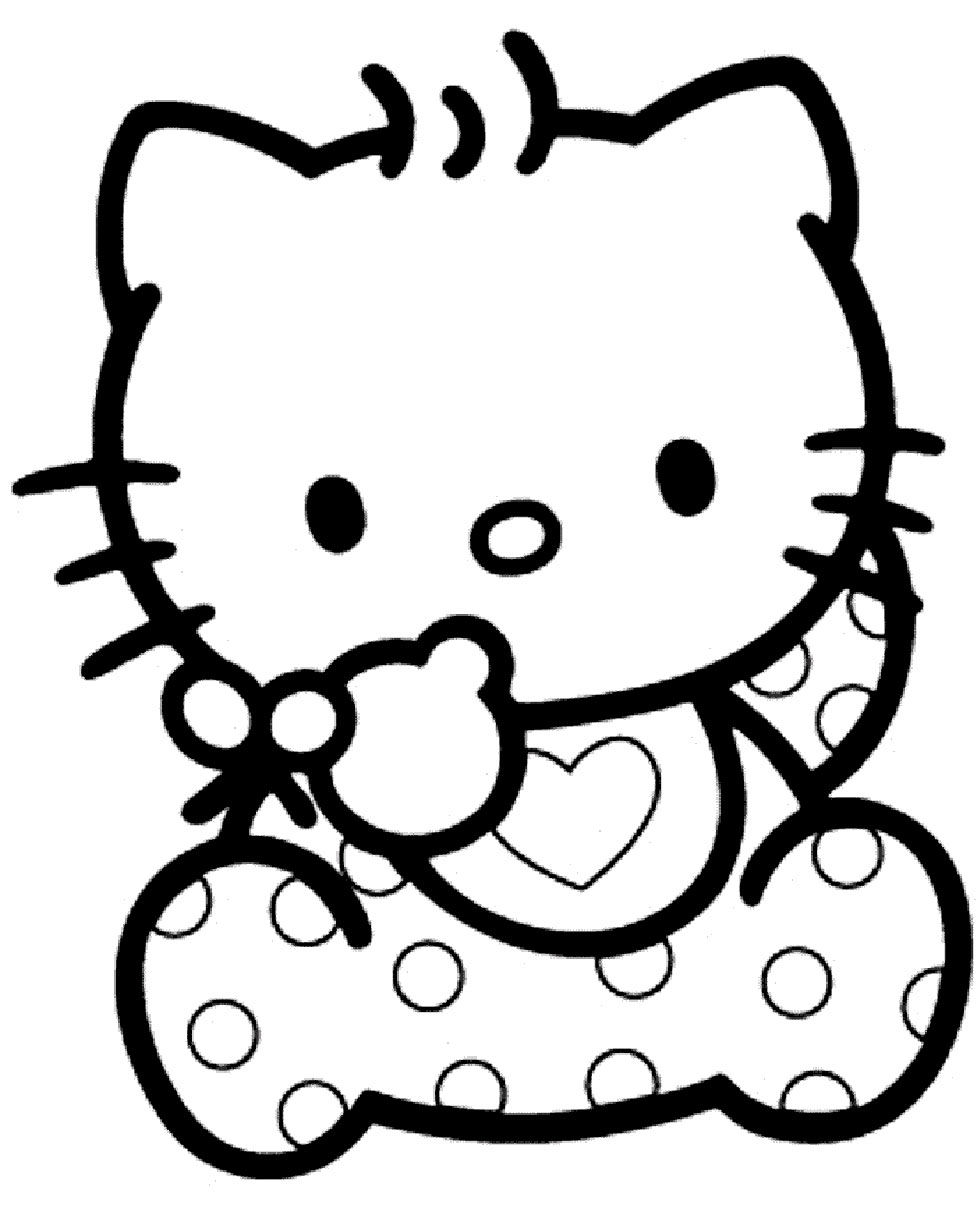 93 dessins de coloriage  St valentin Hello  Kitty    imprimer 