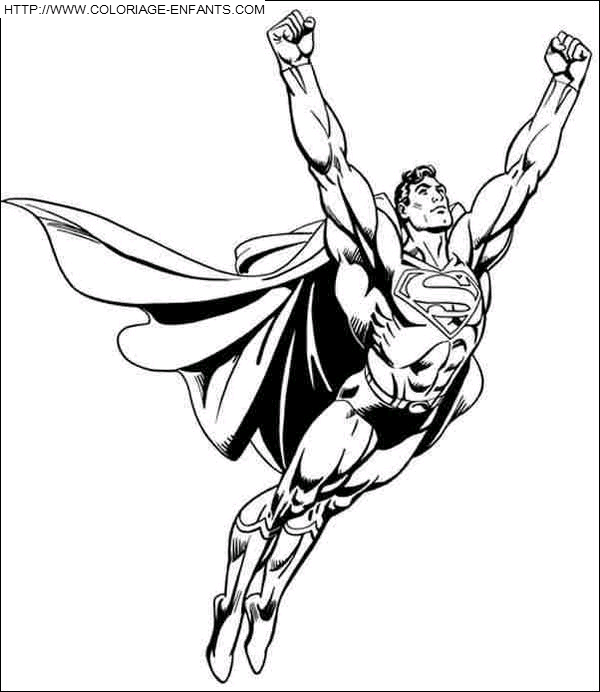 coloriage superman a imprimer gratuit