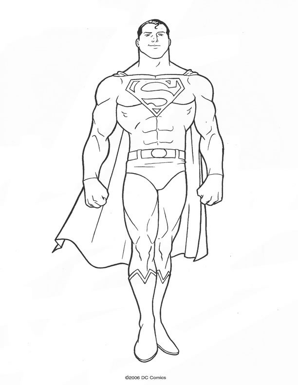 coloriage superman gratuit