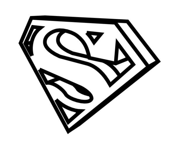 coloriage superman logo