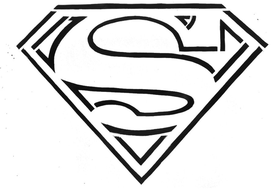 coloriage superman logo