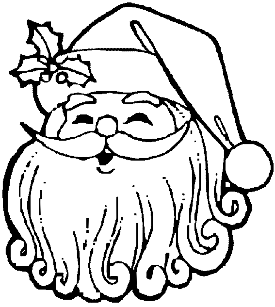 coloriage tete de pere noel