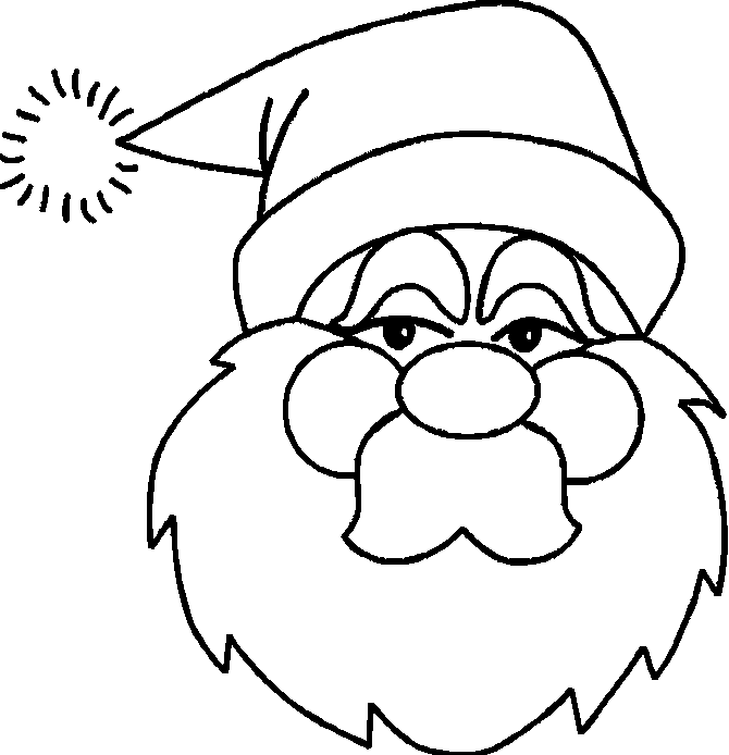 coloriage tete de pere noel