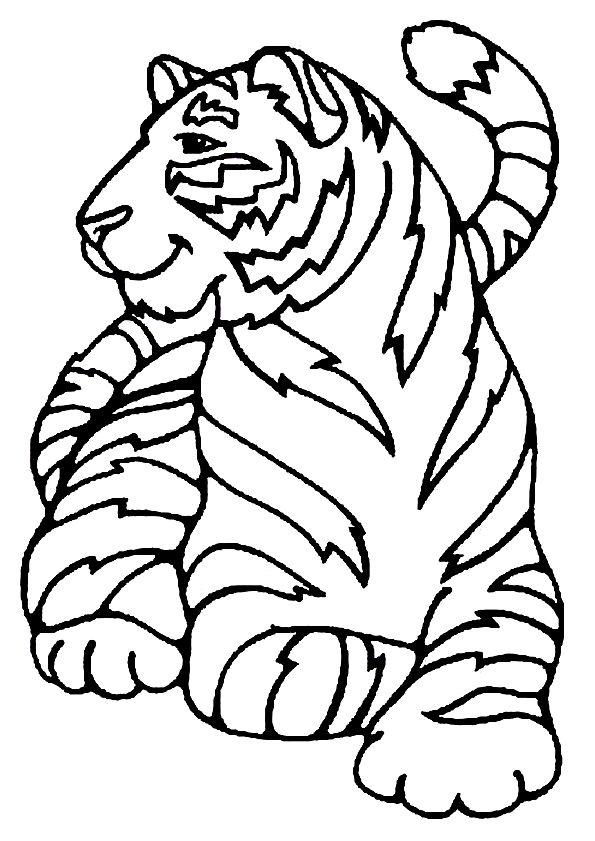 coloriage tigre maternelle