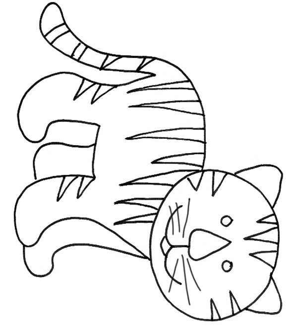 Coloriage A Dessiner Bebe Tigre A Imprimer