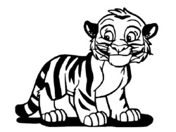 Coloriage A Dessiner Bebe Tigre A Imprimer