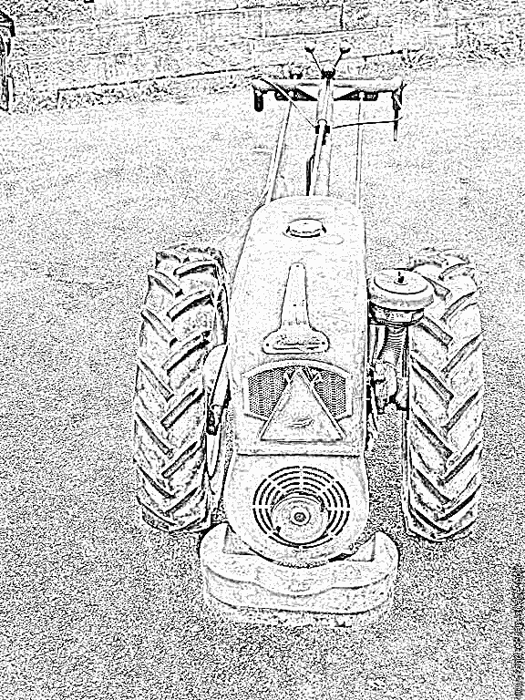 coloriage tracteur remorque