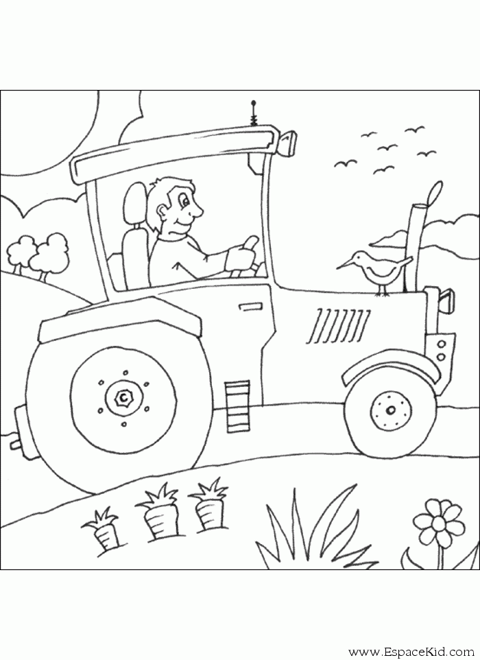 coloriage tracteur tom