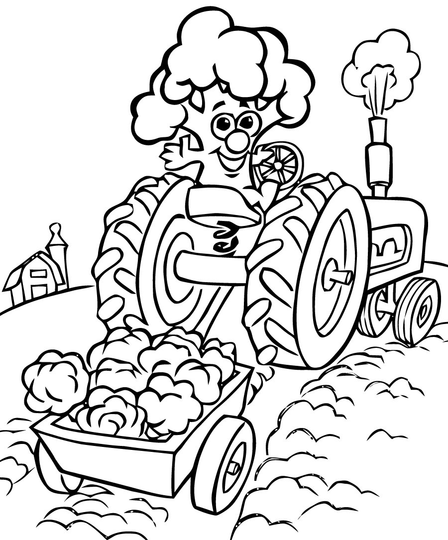 coloriage tracteur tom