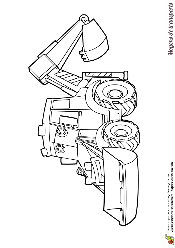 coloriage tractopelle