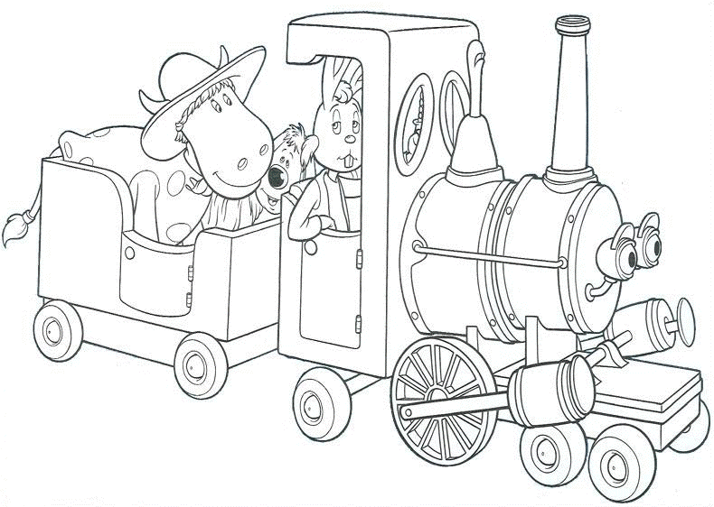 coloriage train a vapeur