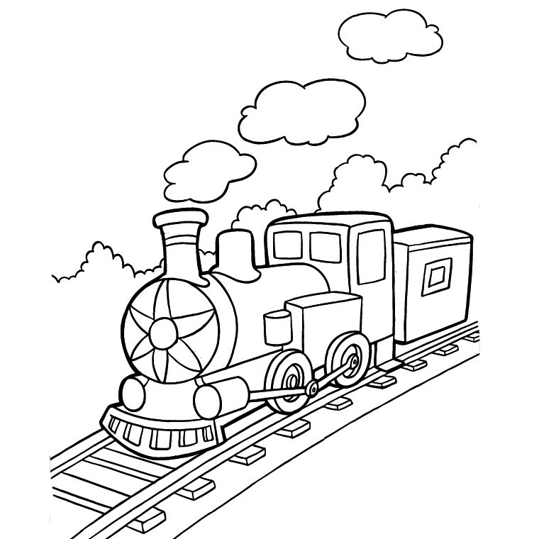 coloriage train a vapeur