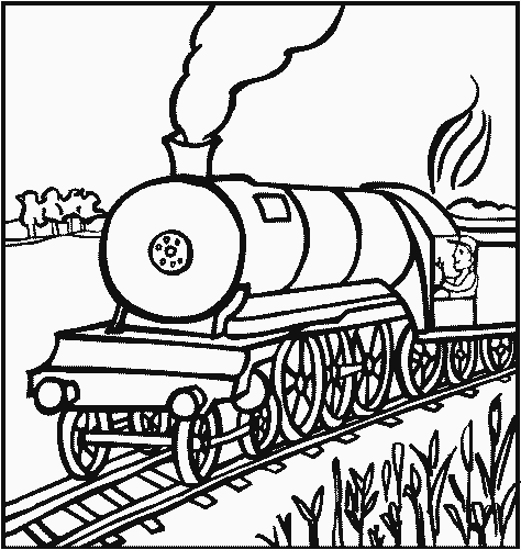 coloriage train a vapeur