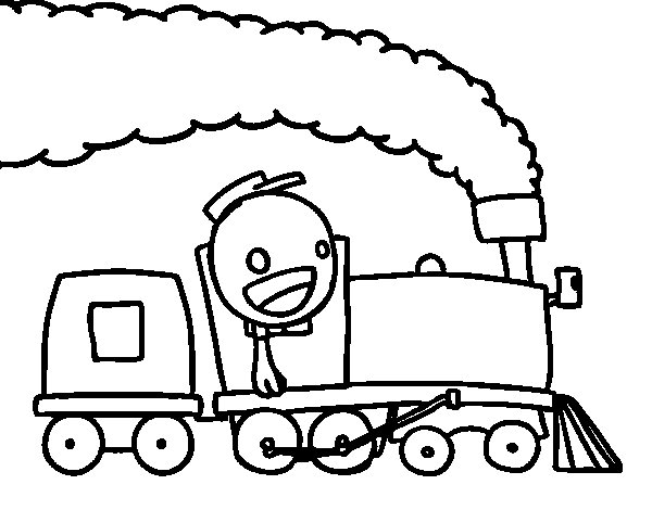 coloriage train a vapeur