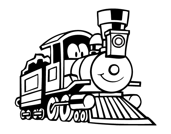 coloriage train a vapeur