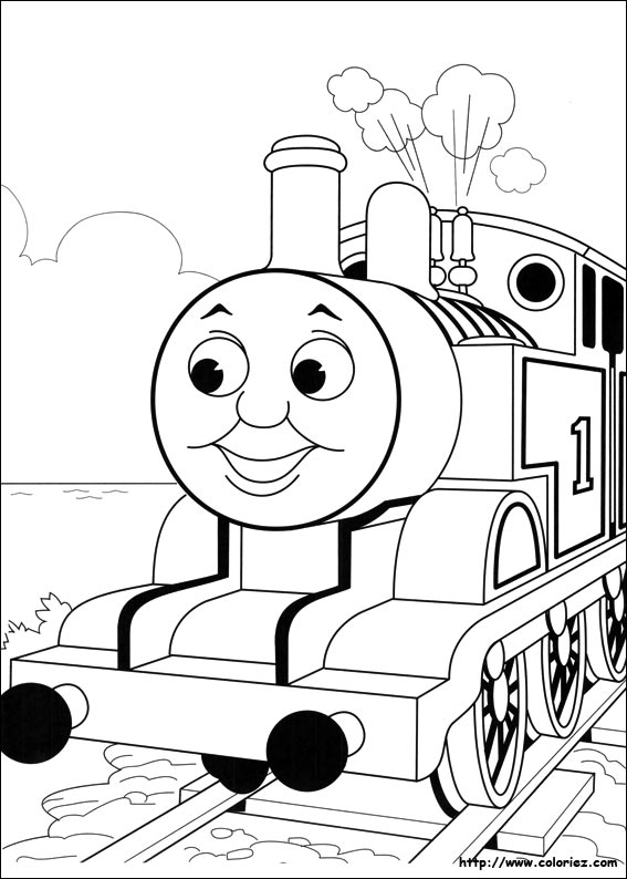 coloriage train a vapeur