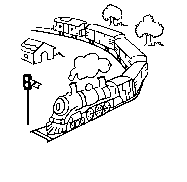 coloriage train a vapeur