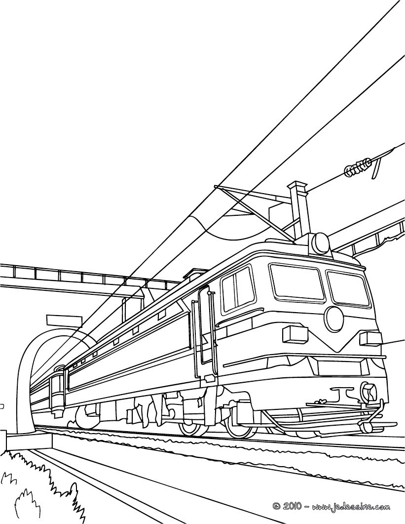 coloriage train a vapeur