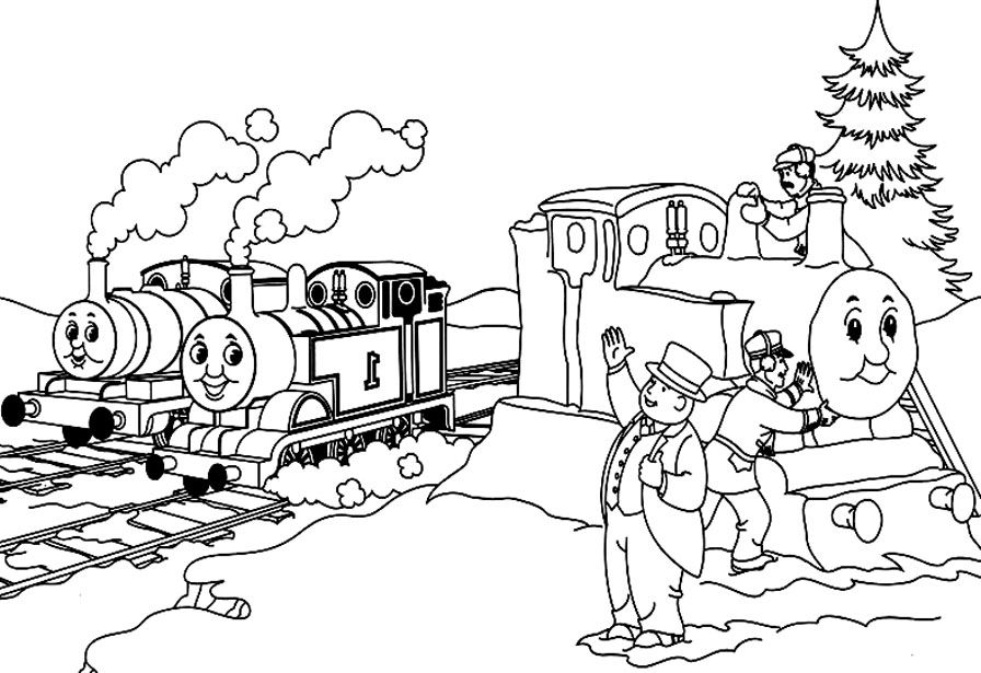 coloriage train thomas