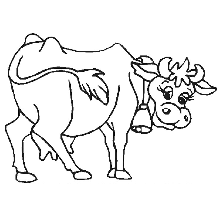20 dessins de coloriage Vache Et Veau à imprimer