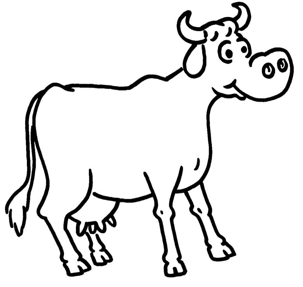 coloriage vache humoristique caricature