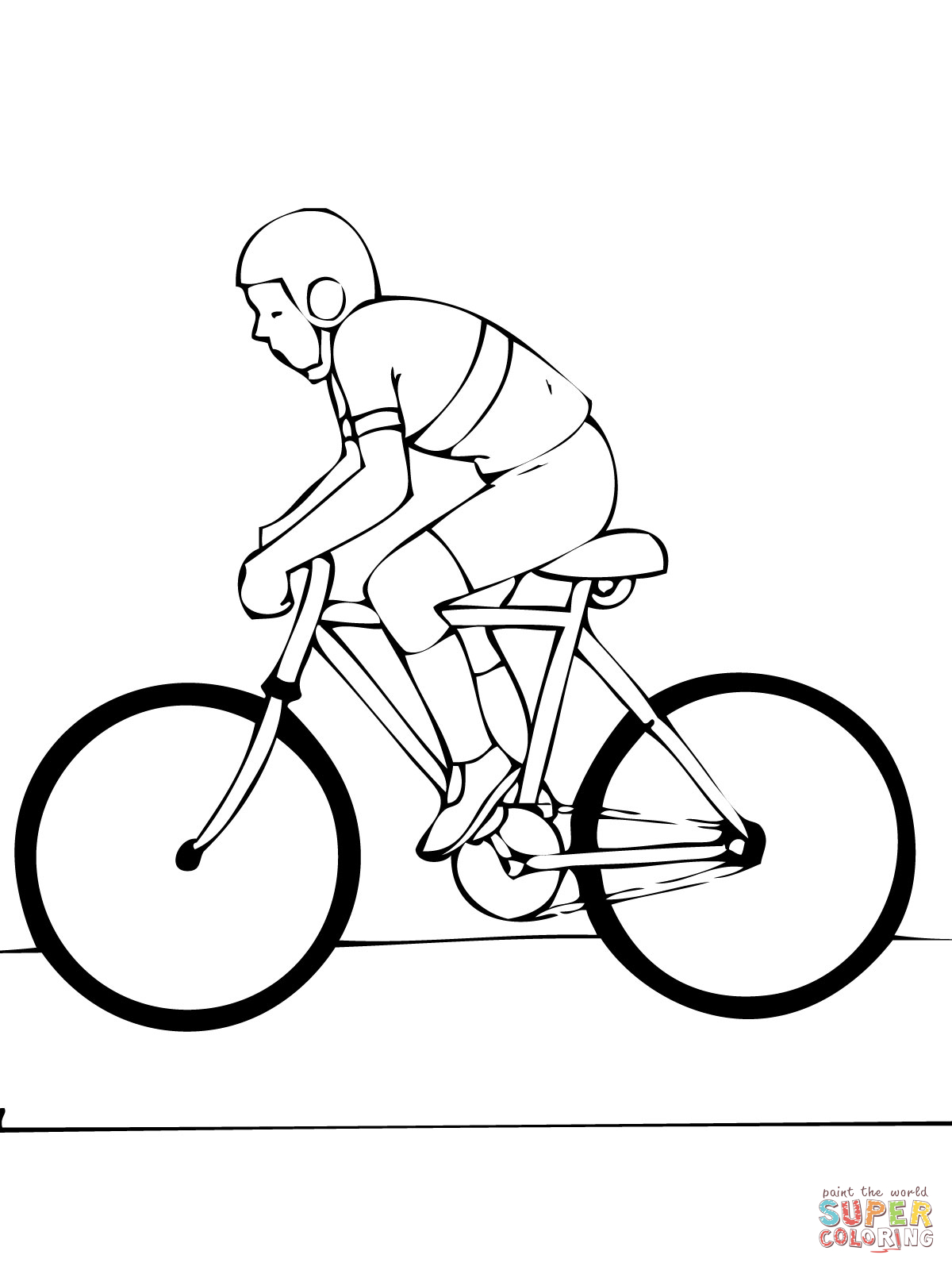 coloriage velo course