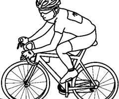 coloriage velo de course a imprimer