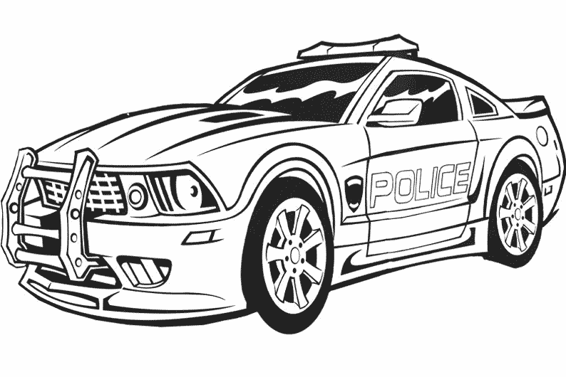 coloriage voiture de policier 16607