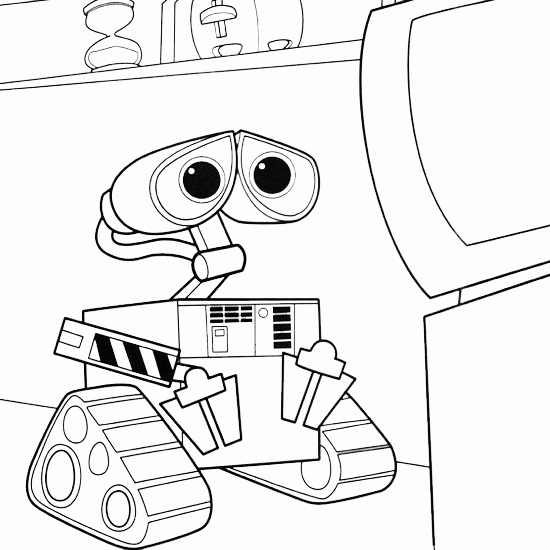 coloriage wall e gratuit imprimer