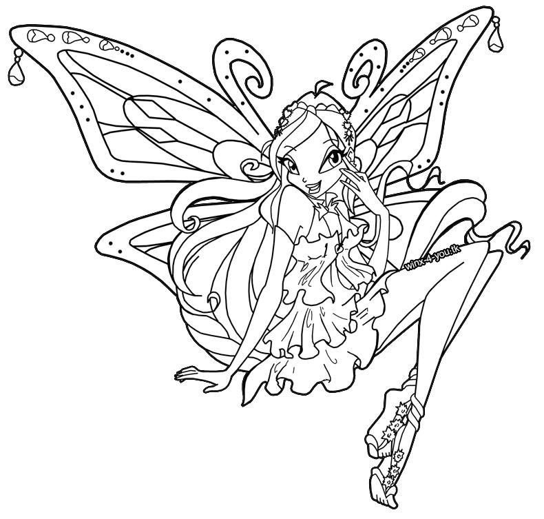 coloriage winx club bloom