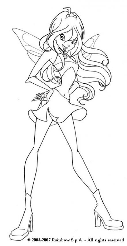 coloriage winx club bloom