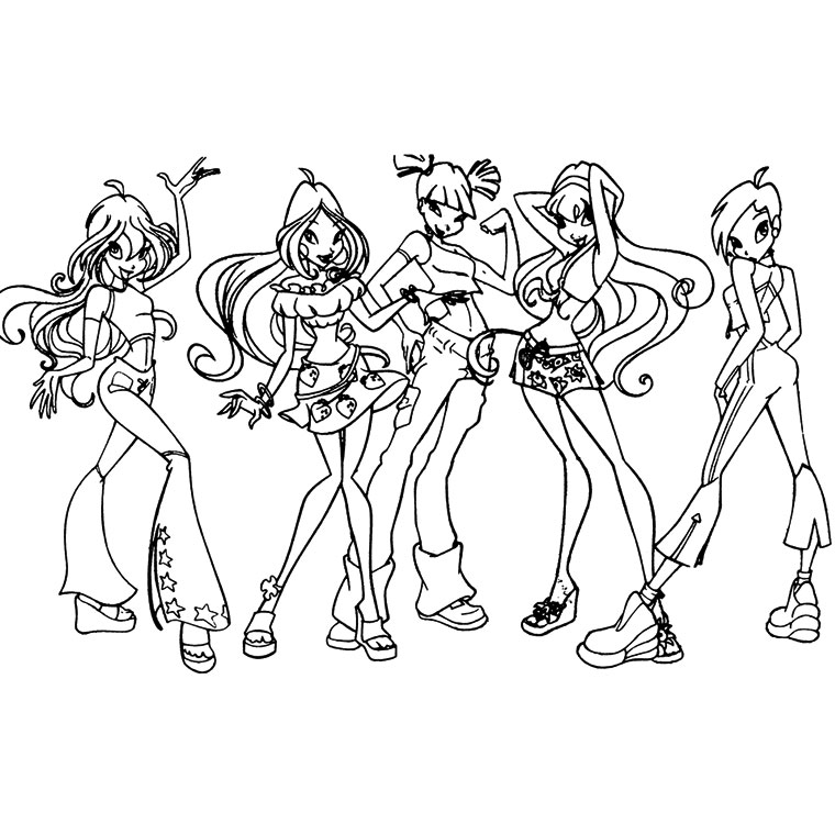 coloriage winx club saison 5