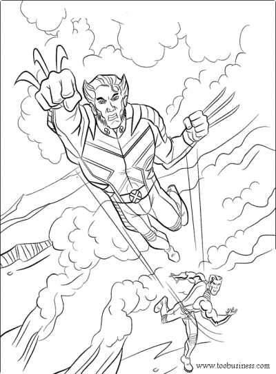 coloriage xmen a imprimer gratuit