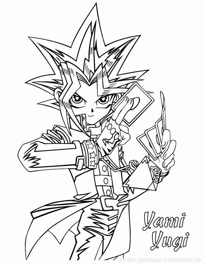 coloriage yu gi oh a imprimer