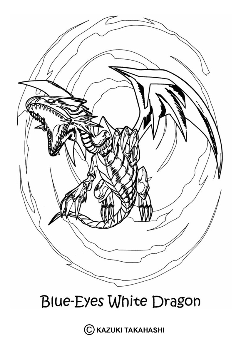 coloriage yu gi oh dragon