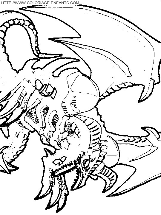 coloriage yu gi oh dragon