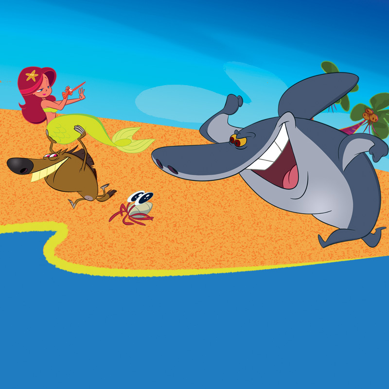 coloriage zig et sharko a imprimer